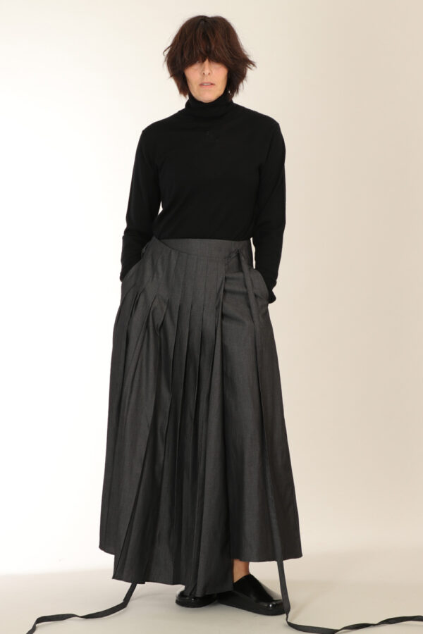 6397 <span> Wrap Pleat Skirt
