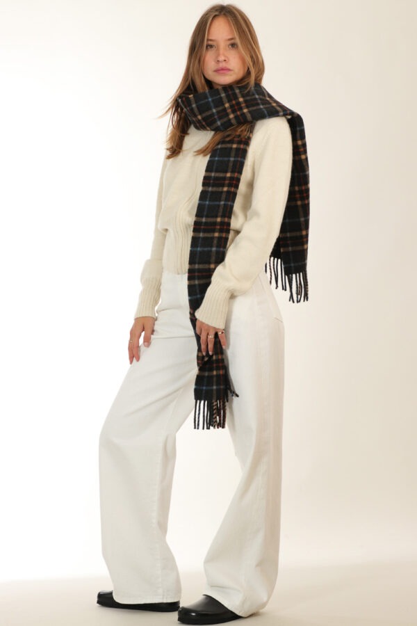 Ganni <span> Check Wool Scarf