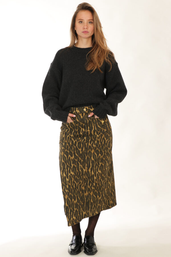 Ganni <span> Print Midi Skirt