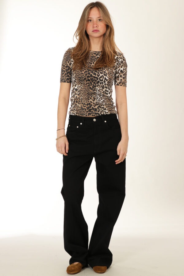 Ganni <span> Rib Short Sleeve T-shirt